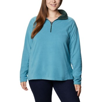 Columbia Ženske Majice S Kapuljačom - Glacial IV 1/2 Zip Plus Size Plave | JYEK-45081